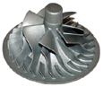 impeller from rubber plaster molding